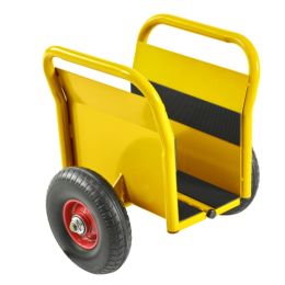 All-terrain Movement With Heavy Panel Cart, Flat Cart, Two Nice Handles, 10 Inch Solid Rubber Tires, Overweight 1000 Pounds, Heavy Duty Drywall A (Option: Yellow)