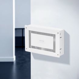 Structured Media Enclosure 9 In Recessed In-Wall TV Media Box With Cover (Option: White)