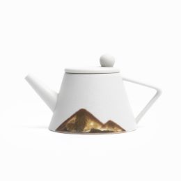 Teapot Ceramic Single Pot Underglaze Color Set Japanese Household Teapot (Option: White)