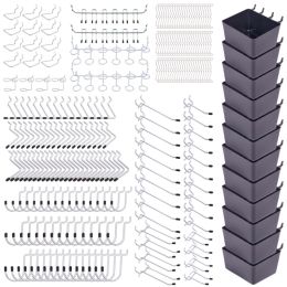 278-Piece Pegboard Organizer Kit, Wall-Mounted Tool Storage Kit, Ideal For Workshops, Garages, Warehouses, And More (Option: YW021)