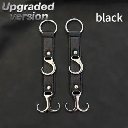 2 Pieces PU Car Hooks, Car Seat Cushion Hooks, Car Seat Back Storage Hooks, Faux Leather Car Hooks, Multi-functional Car Headrest Hooks, Car Seat (Option: Black)