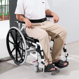 Shower Wheelchair 17.5in Al Alloy Commode Bathroom Wheelchair For Disabled (Option: Multicolor)