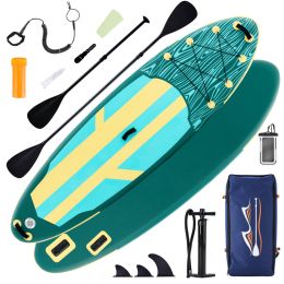 An Inflatable Stand-up Kayak, Equipped With Anti-slip Deck, Durable High-quality Materials And Complete Kayak Accessories. (Option: Yellow and green)