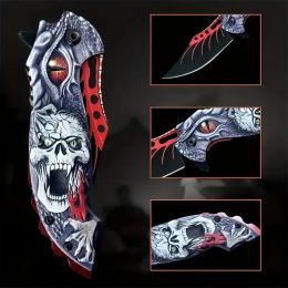 Portable Folding Knife For Camping, Hunting, Fishing, Hiking. With Broken Glass Function, Pocket Clip. A Gift For My Father. (Option: Style1)