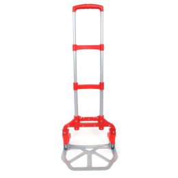 Portable Foldable Telescopic Trolley (Option: Red)