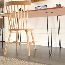 28' Hairpin Furniture Legs, Metal Home DIY Projects For Nightstand, Coffee Table, Desk, 500lbs Load Capacity With Rubber Floor Protectors, Metal (Option: Black)