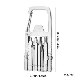 13 In 1 Multi-function Gadgets Stainless Steel Combination Tools, Mobile Phone Holder, Folding Outdoor, Bottle Opener, Screwdriver, Hiking Buckle (Option: 13in1MultiTool)