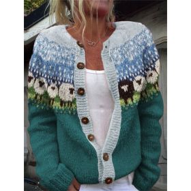3D Digital Printing Cardigan Knitted Coat (Option: Style2-XL)